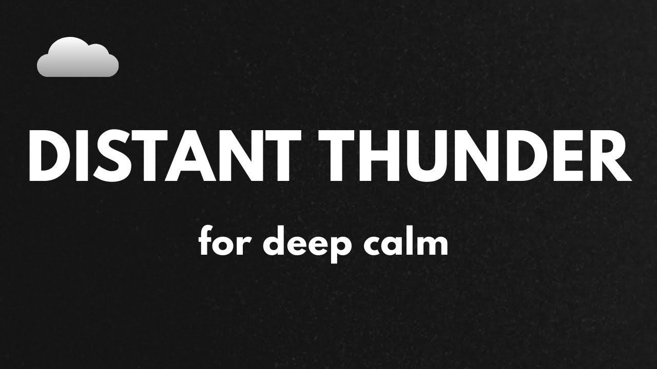 Distant Thunder for Deep Calm | 4 Hours Rain Ambience - with Black Screen for Sleep and Relaxation