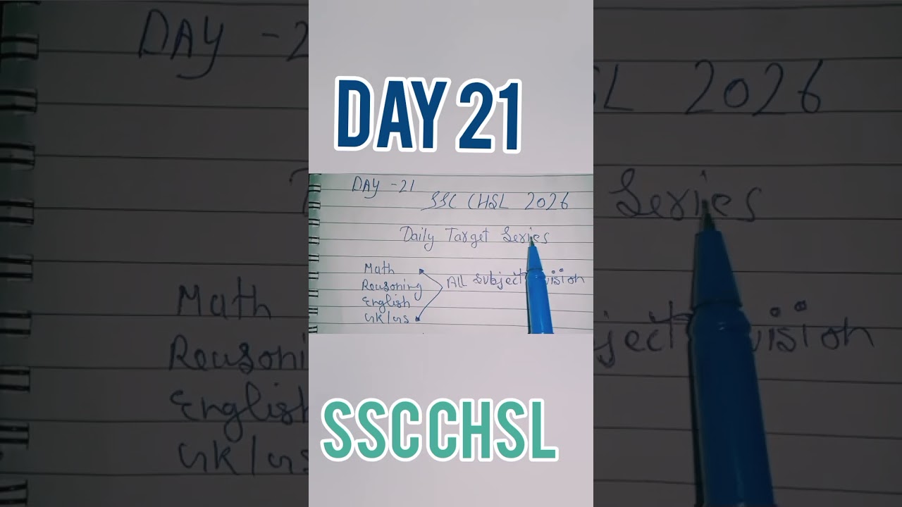 DAY 21 Ssc chsl 2026 Daily Target🎯 series #sscchsl2026 ​#SSCCHSL #DailyTarget #DailyTargetSeries