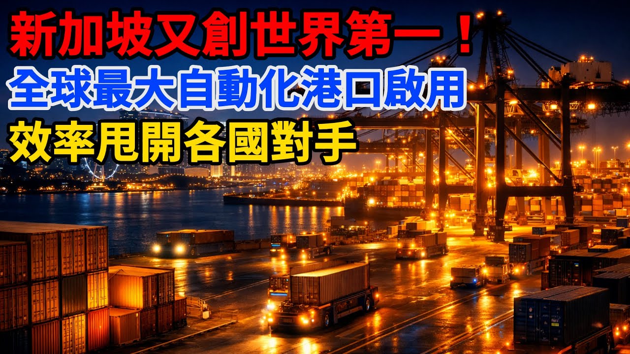 新加坡又搞出世界之最！全球最大自動化港口啟用，效率甩開各國對手！