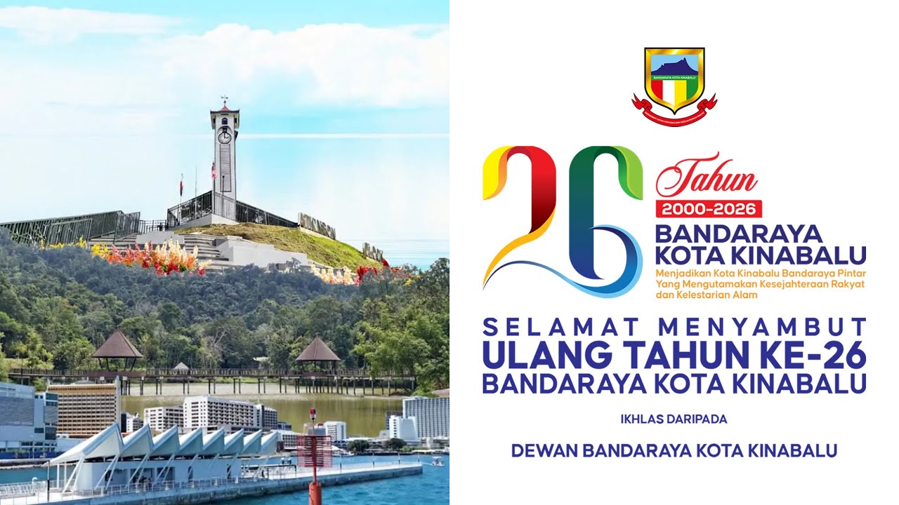 UPACARA MENAIKKAN BENDERA SEMPENA ULANG TAHUN KE-26 BANDARAYA KOTA KINABALU