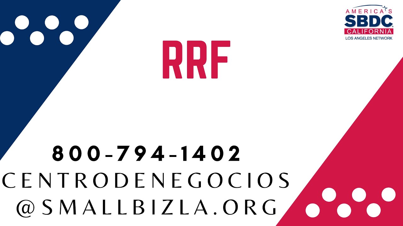 RRF - Restaurant Revitalization Fund (ENG)