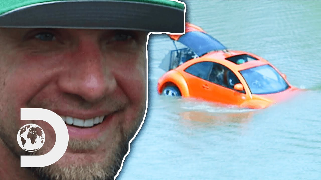 Amphibious VW Beetle Beats Swamp Boat In Race! | Monster Garage