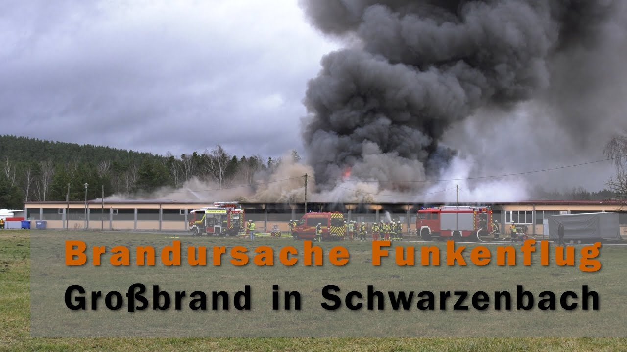 Flammeninferno in Schwarzenbach bei Pressath