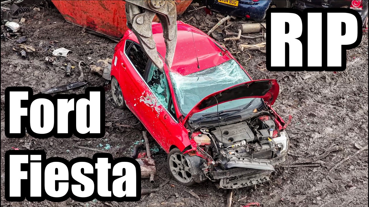 FORD FIESTA Scrap Car DESTROYED & Ripped Apart! Full Scrap Yard Process 🔥