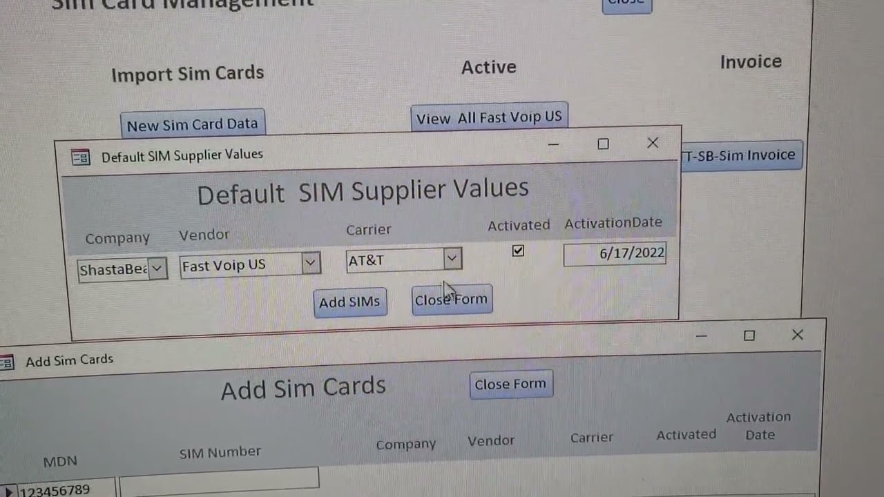 Bulk Sim Card Scan Into Inventory