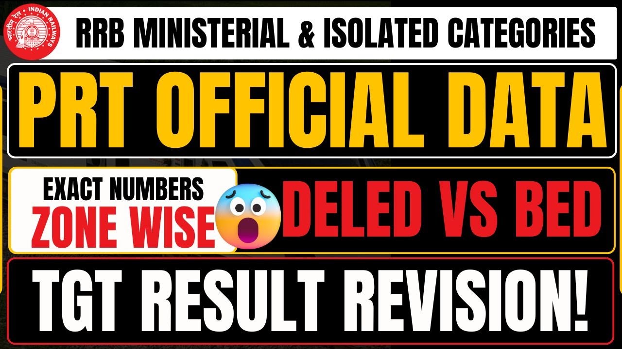 CEN 07/2024 Official Data | PRT Issues | Number of Deled Candidates In PRT | TGT Result Progress