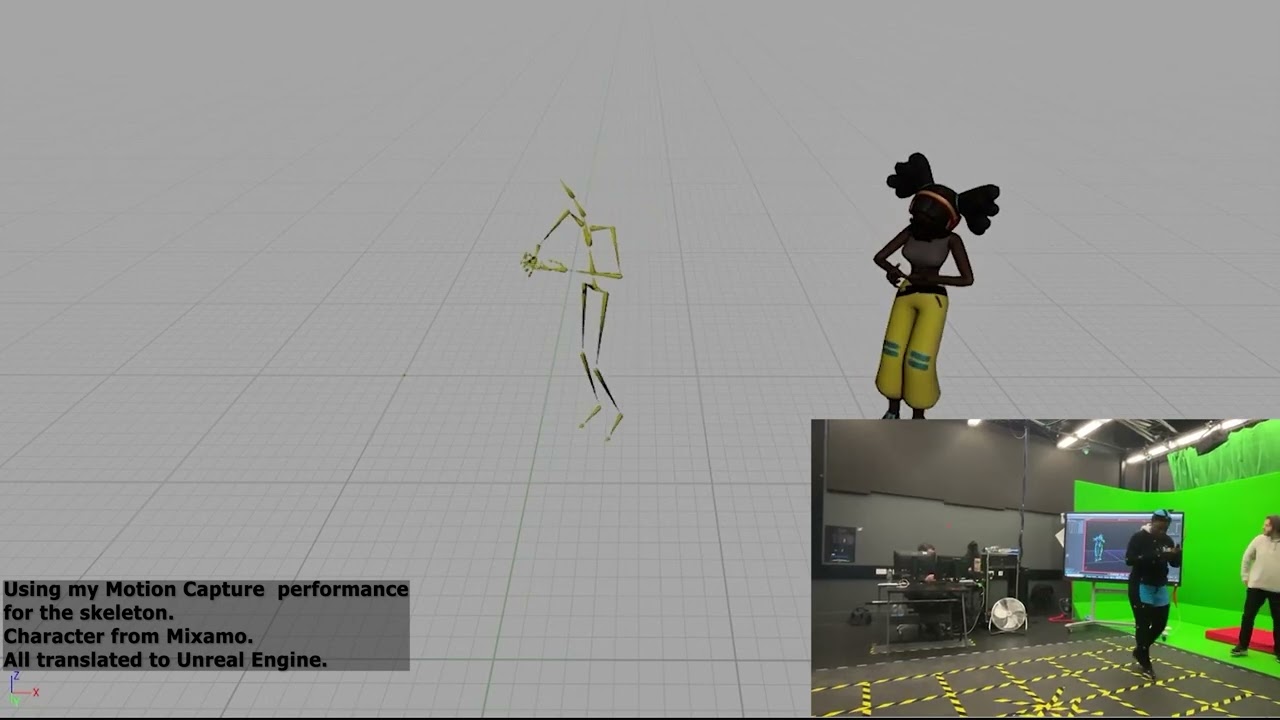 Applied my own motion capture performance to a Mixamo character and brought it into Unreal Engine 