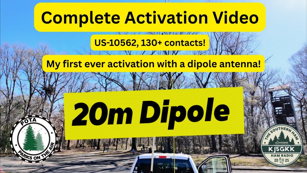 FULL LENGTH VIDEO! Complete activation video at US-10562 using a 20m dipole for the very first time!