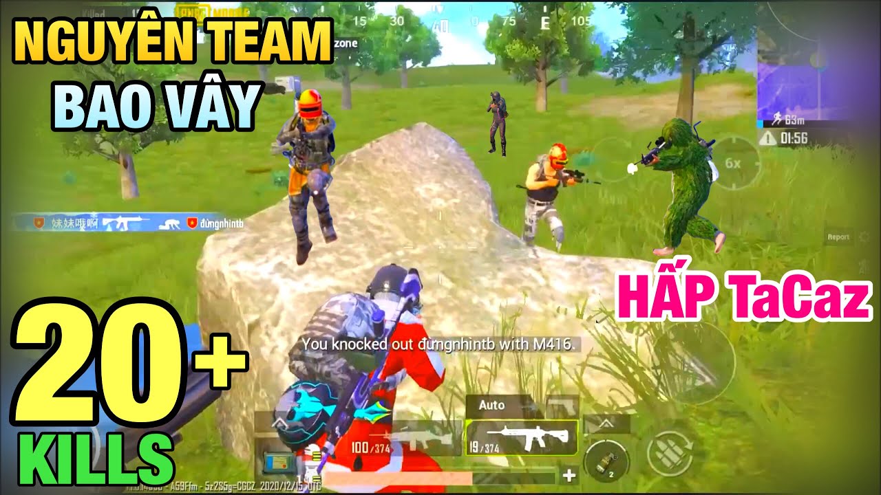 [PUBG Mobile] Team Địch Bao V&acirc;y TaCaz | Định Chơi Kh&ocirc; M&aacute;u V&agrave; C&aacute;i Kết | T98