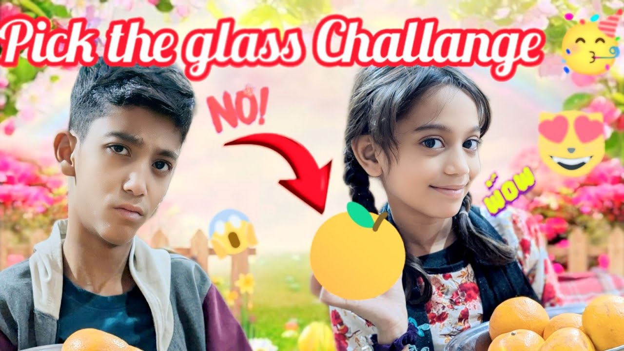 Pick the glass Challange 🥳 family game video 📷 My Sweet Family ❤️😀