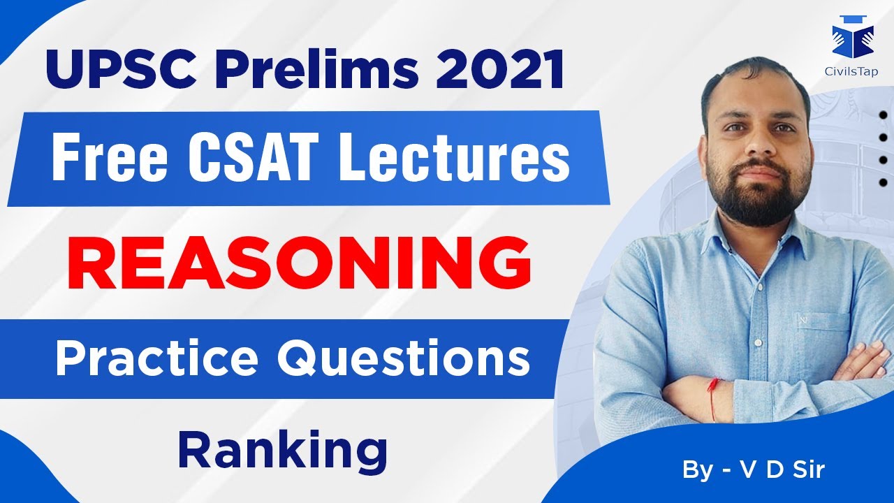FREE Intensive CSAT Revision | UPSC Prelims 2021 | Reasoning Day 39