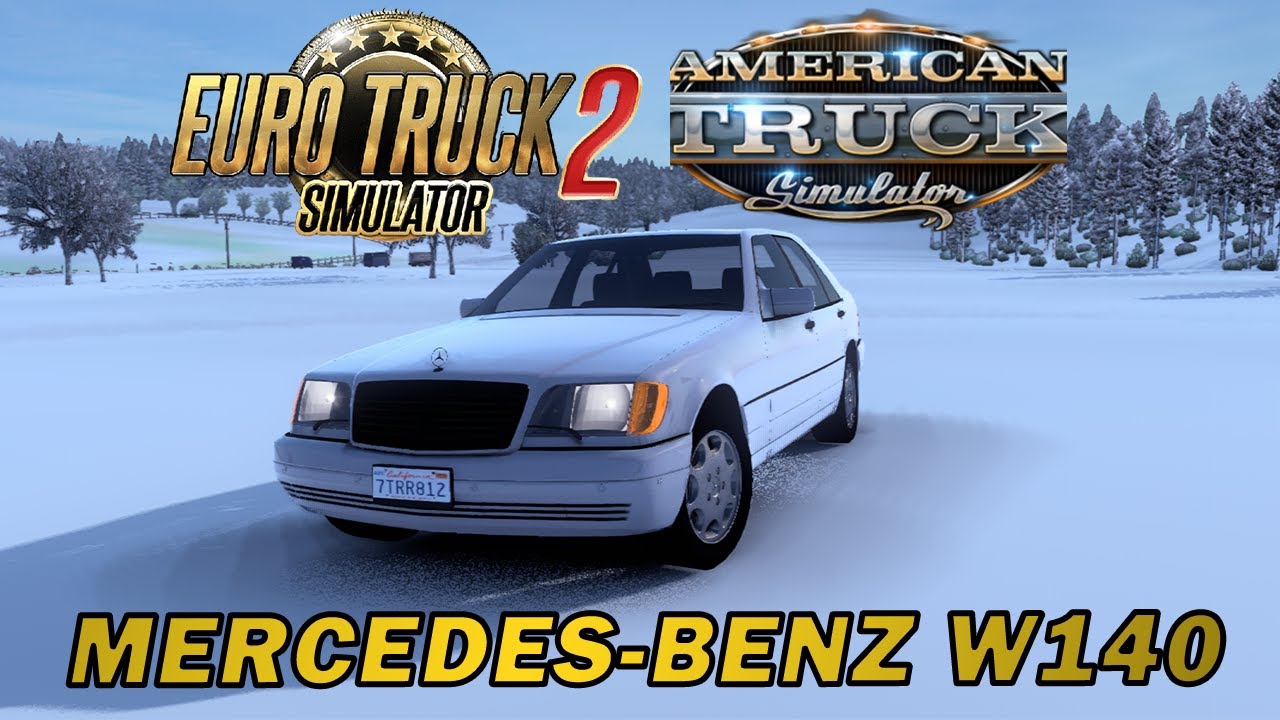 Мод Mercedes-Benz W140 S-Class S600 версия 1.0 для Euro Truck Simulator 2 (v1.46.x)Обзор!