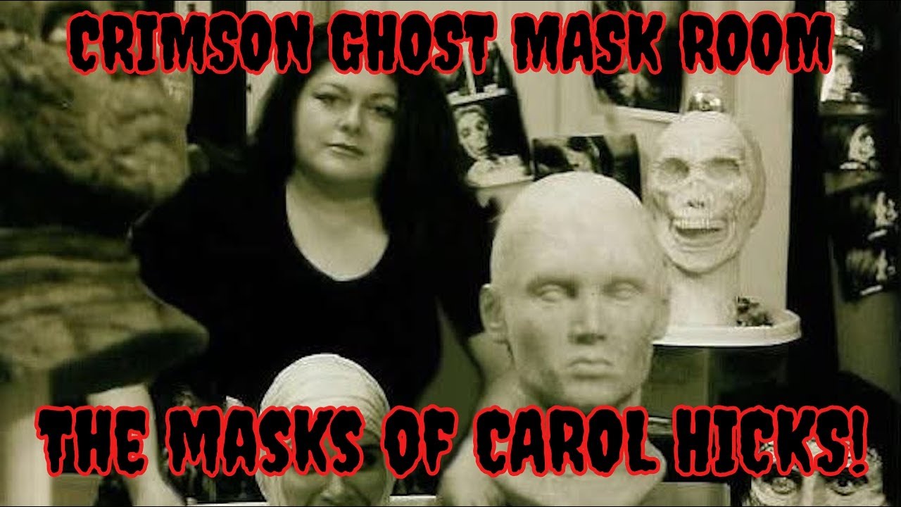 Crimson Ghost Mask Room • THE MASKS OF SCULPTOR CAROL HICKS !