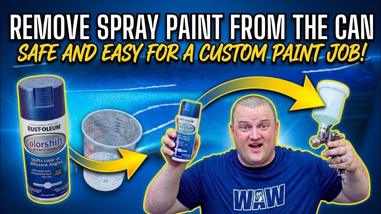 HOW TO REMOVE SPRAY PAINT FROM A CAN SAFE AND EASY FOR A CUSTOM PAINT JOB!