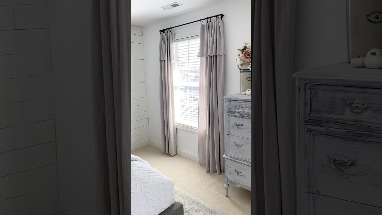 The Best Farmhouse Dropcloth Curtain Hack