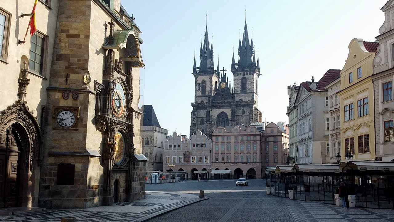 Life Under Lockdown: Drone Footage Shows Empty Streets In Prague