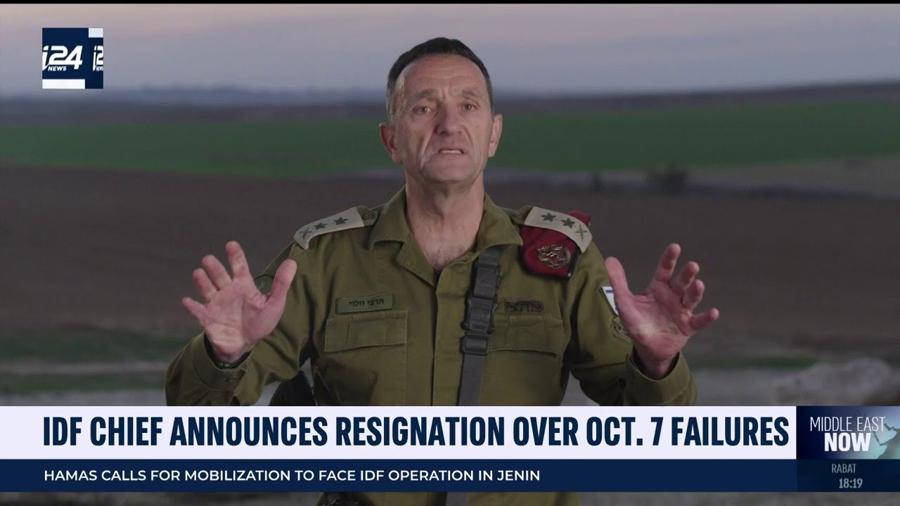 IDF chief Halevi announces resignation, citing October 7 failures