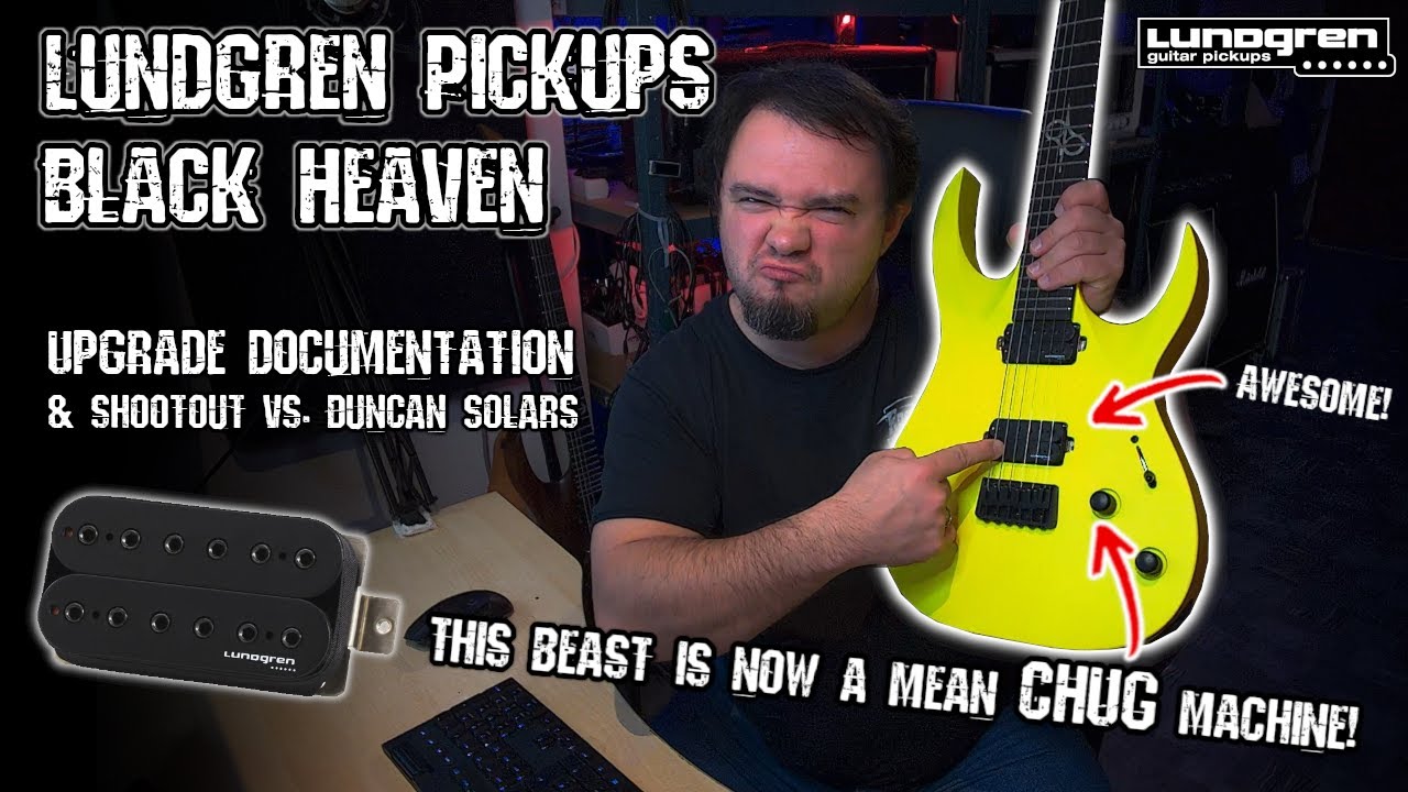 The BEST upgrade possible for my SOLAR guitar! | LUNDGREN BLACK HEAVEN Review + VS. DUNCAN SOLAR