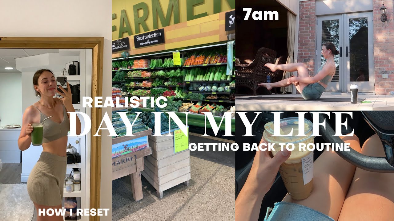 SPEND THE DAY WITH ME: 7am morning, getting back into routine, whole foods haul, meal inspo