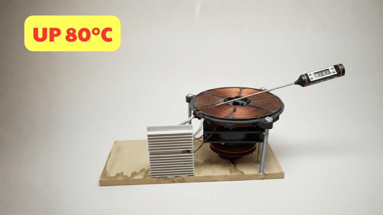 I Turned an Old Induction Cooker into a Powerful DIY Heater 80°C