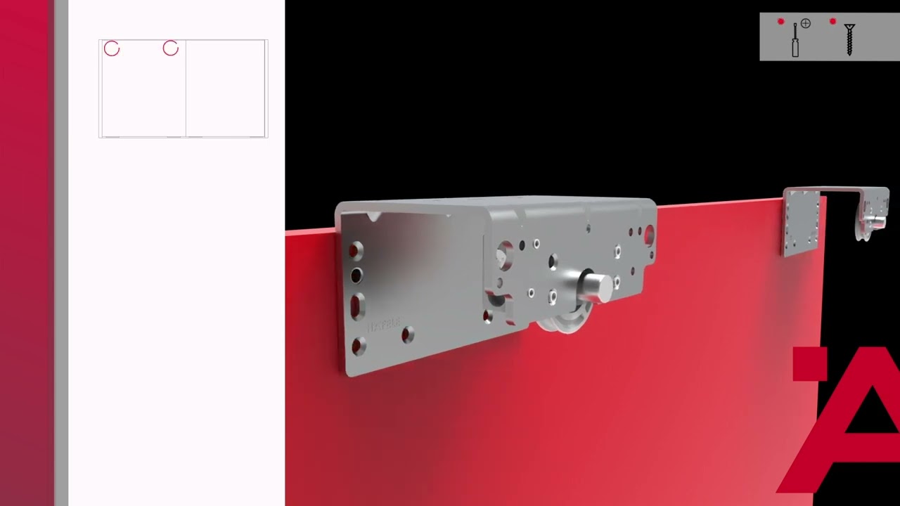 Häfele Slido F Line32 80A | Instalare