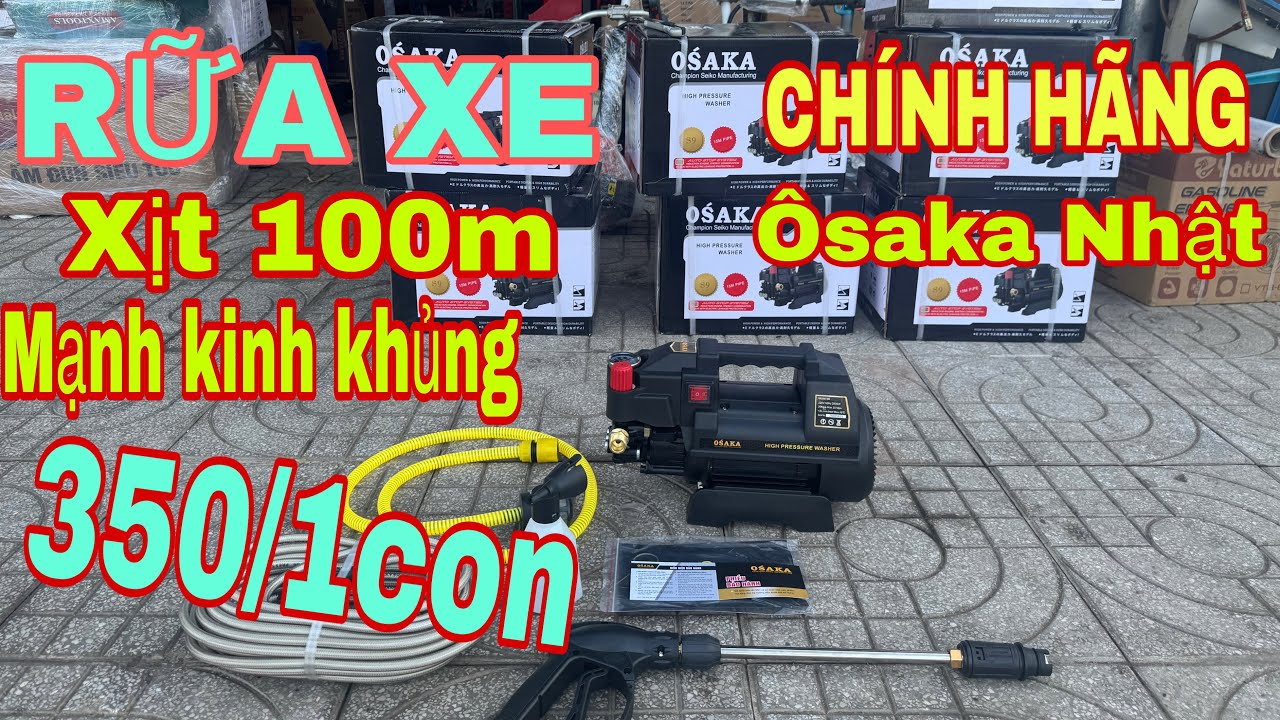🔴🔴🔴 máy rữa xe mini ôsaka Nhật 2800w cục mạnh kéo 100m phà phà. Rất hiếm có xã kho .