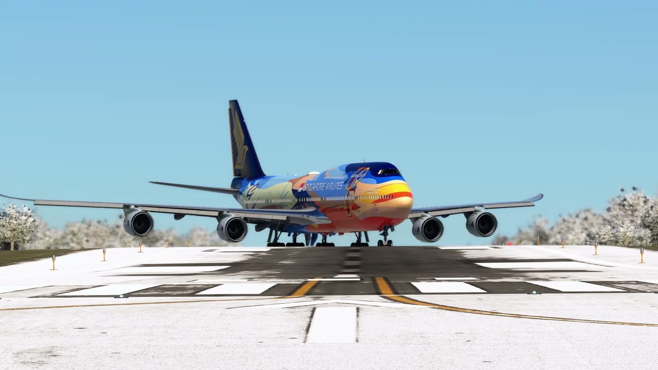 Boeing 747 INSANE Takeoff from LGSK Skiathos | Giant vs Short Runway | MSFS 2020