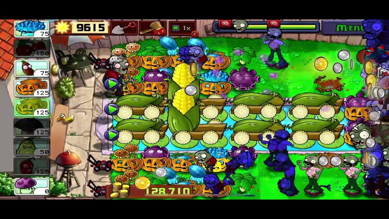 Plants vs. Zombies Survival: Endless (Part 5: 8 cobs) - Flags 281 to 290