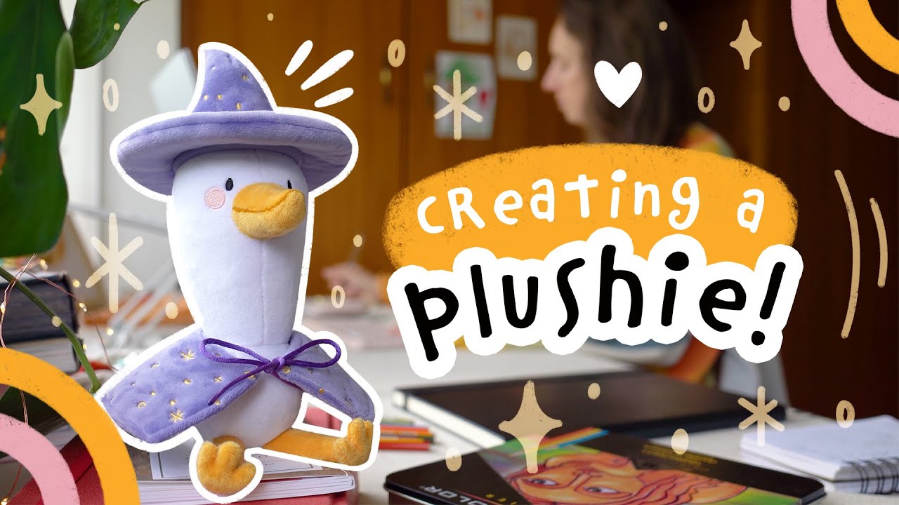 I Made A Plushie! Turning My Illustration Into A Cute Mascot - Design Process ✨