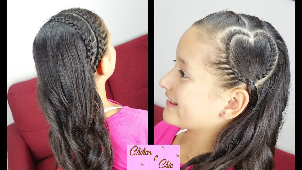 Side Braided Heart | Valentine's Day Hairstyles | Chikas Chic
