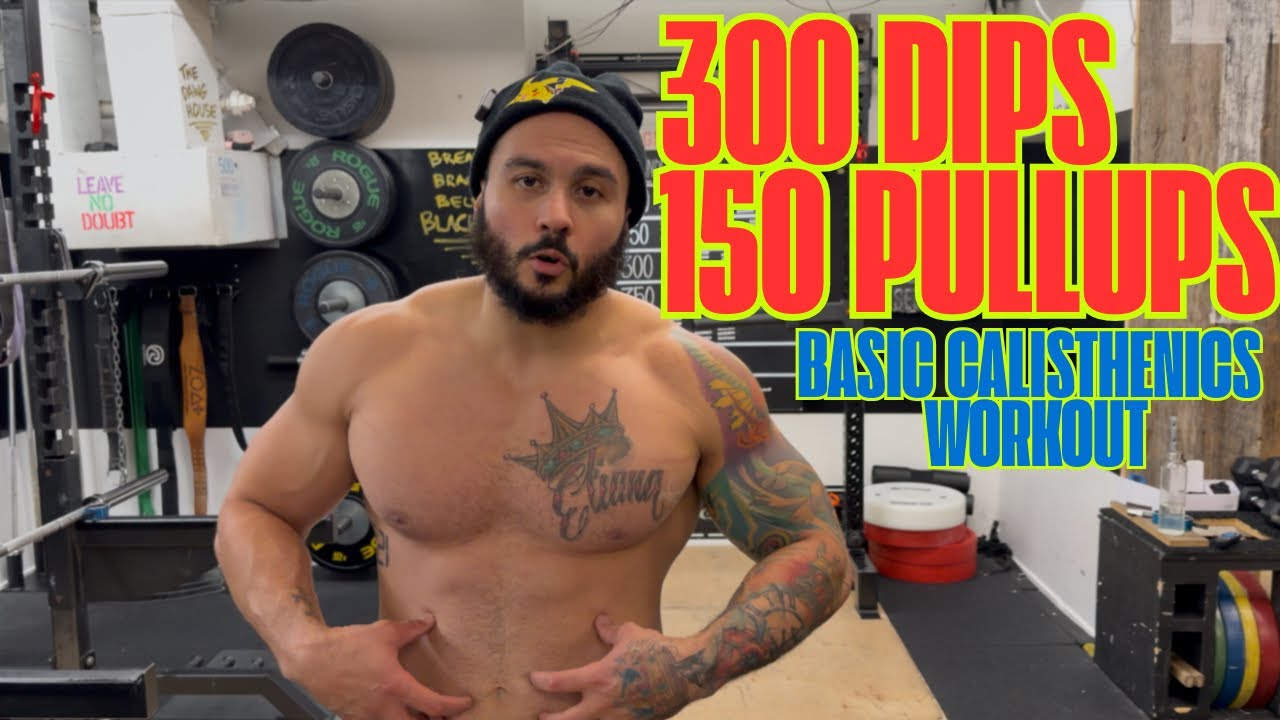300 отжиманий на брусьях + 150 подтягиваний, 10 подходов | Эрик Ривера