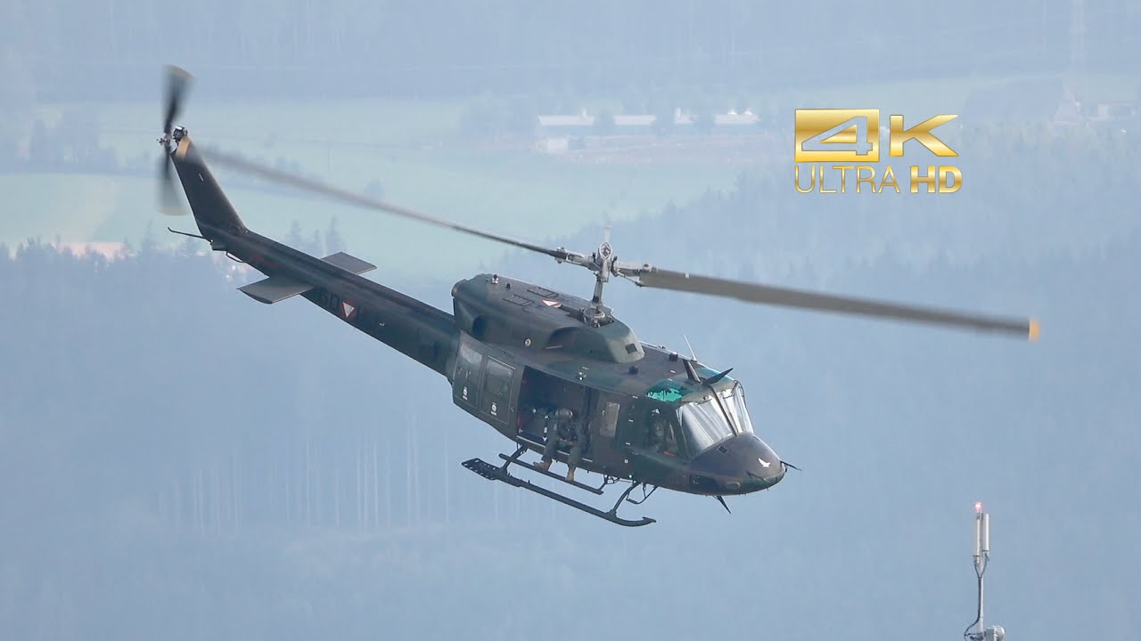 Agusta AB-212 Austrian Air Force 5D-HJ flying Display Airpower 2024 Zeltweg #helicopter #military
