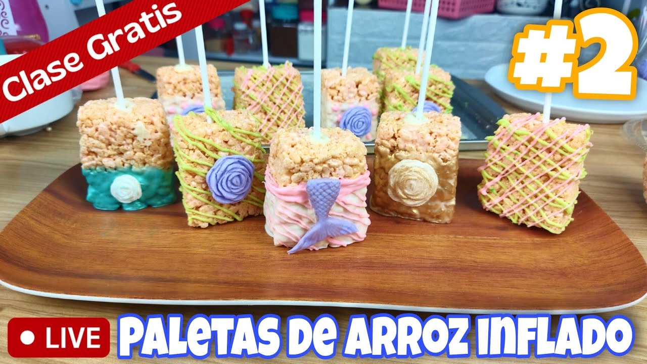 Clase #2 ✅ PALETAS DE ARROZ INFLADO #cursodereposteria