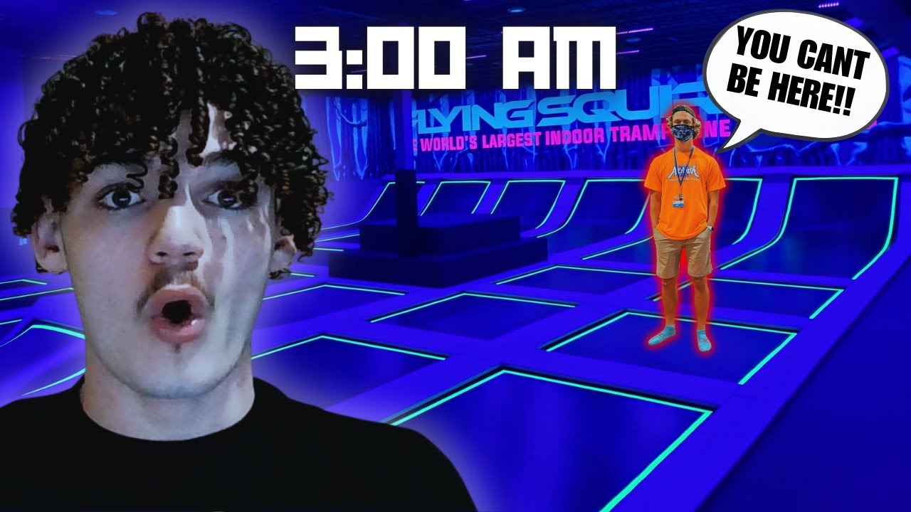 WE STAYED IN A TRAMPOLINE PARK WAY TOO LONG... (CAUGHT!!)