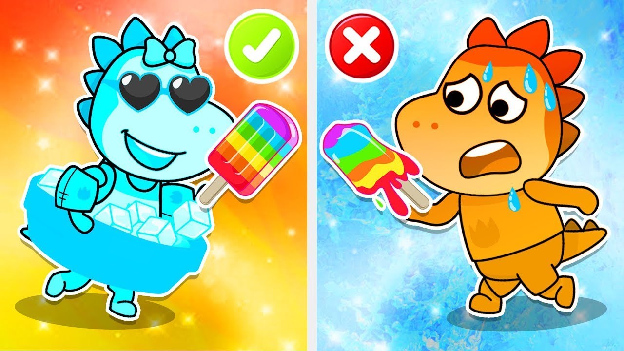 🔥 The Floor is Lava... and Ice?! ❄️ Spike’s Crazy Challenge! 🌋😱 | Fire Spike Kids Stories