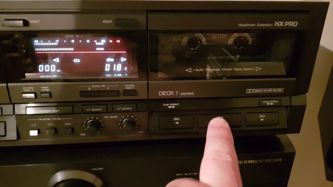 Technics RS-TR355 double cassette deck with auto-reverse