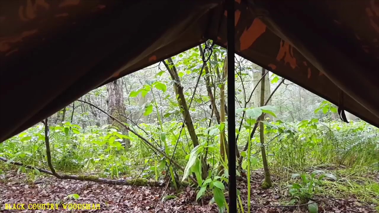 Rain on Dutch Army Canvas Tent Sound - Nature Sounds (Relaxing, Sleeping, Studying)