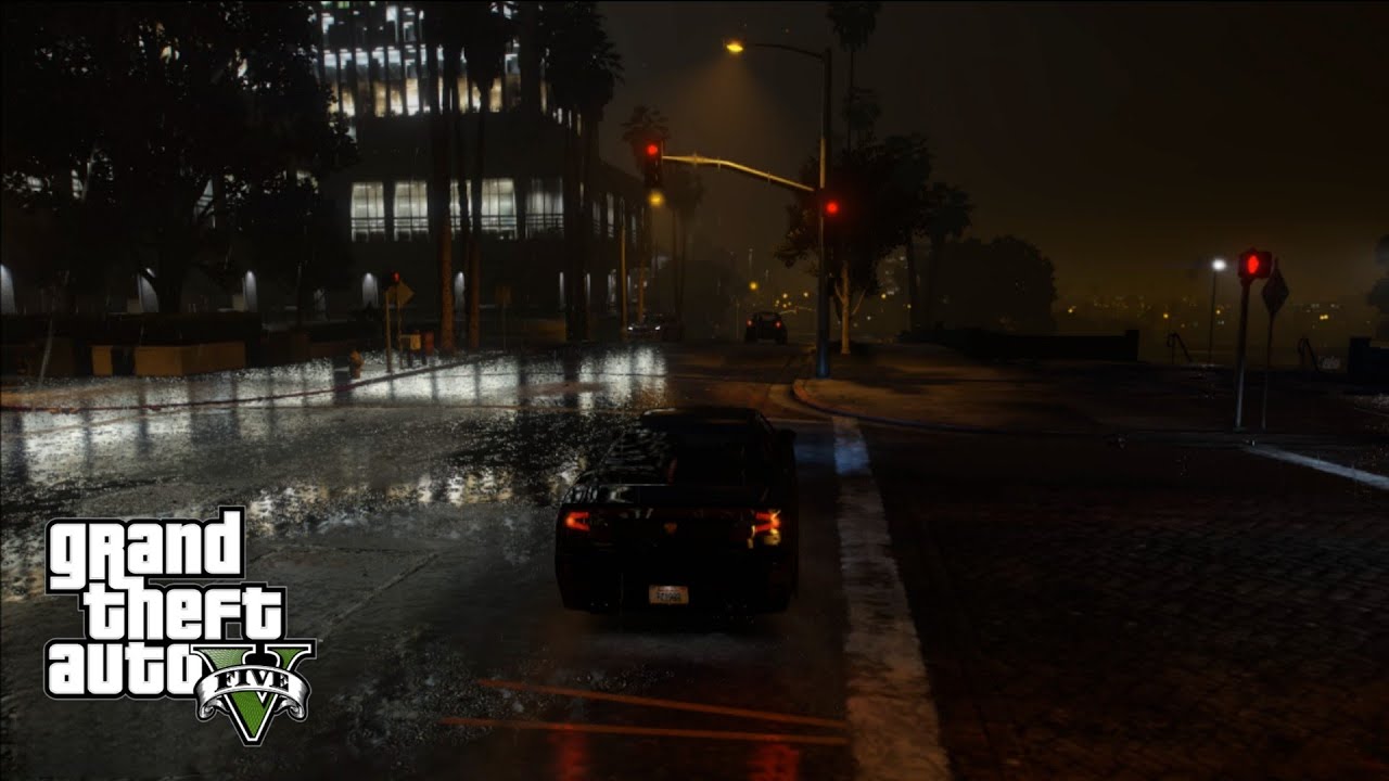Franklin Returns After 7 Months | ⛈️Rainy Night Drive in Los Santos