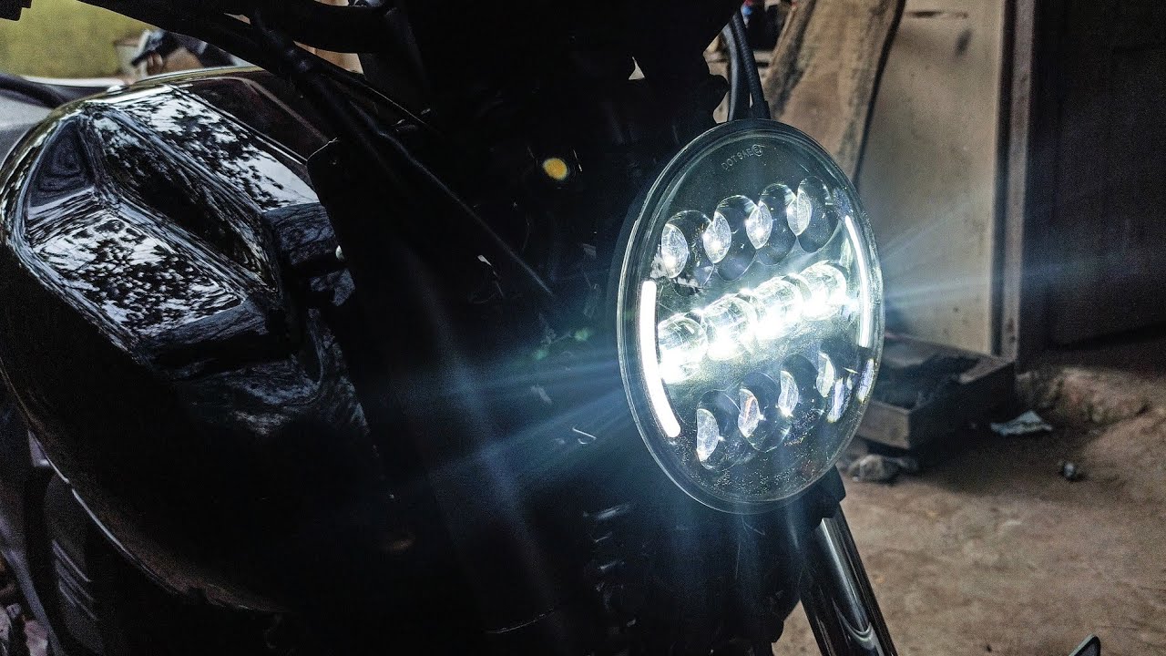 HOW TO INSTALL LED HEADLIGHTS ?/ROUND LED / SCRAMBLER / MODIFIED FZ