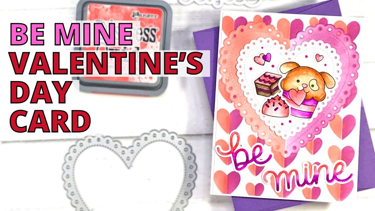 Be Mine Valentine's Day Cupcake Card | Pretty Pink Posh | Blog Hop