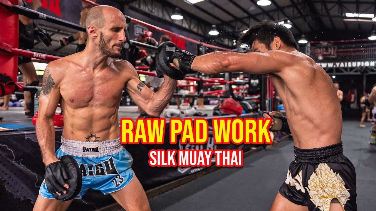 Raw Muay Thai Pad Work At Silk Muay Thai | Siam Boxing