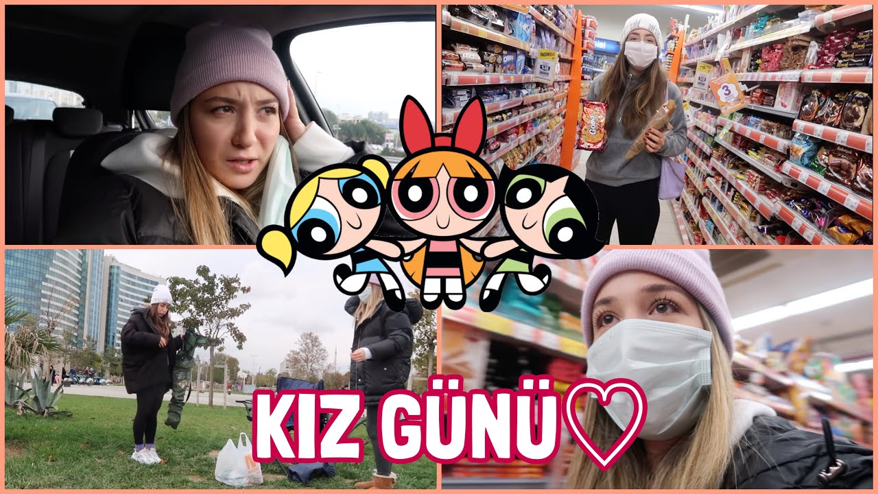 KIZKIZA BİR GÜN VLOG | Market Alışverişi Abur Cubur🍿🍫 & Dedikodu😁