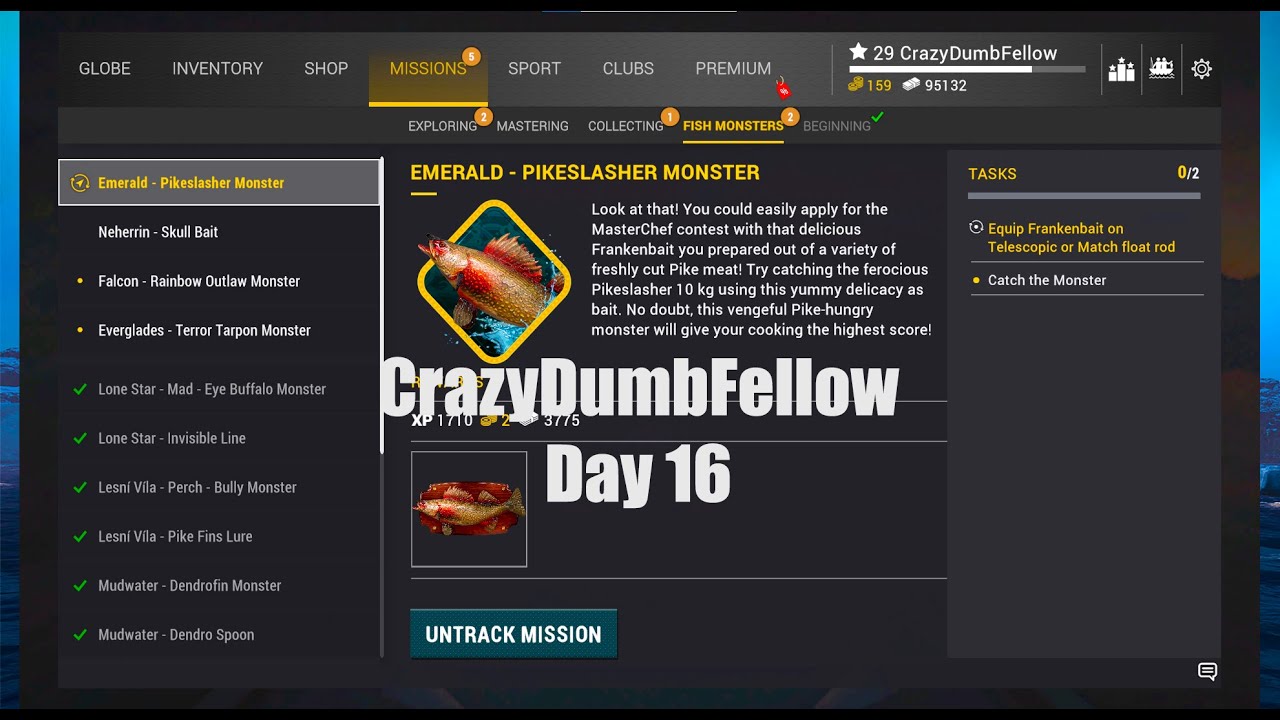 CrazyDumbFellow Day 16 PikeSlasher Time Fishing Planet From The Beginning