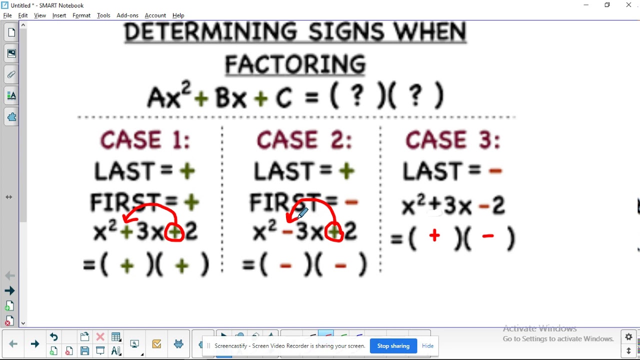 Factoring Sign Rules