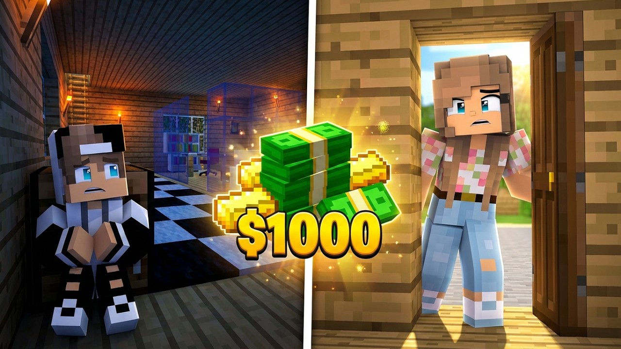ماين كرافت : تحدي الاختباء والجائزة 1000💵 #1 Minecraft