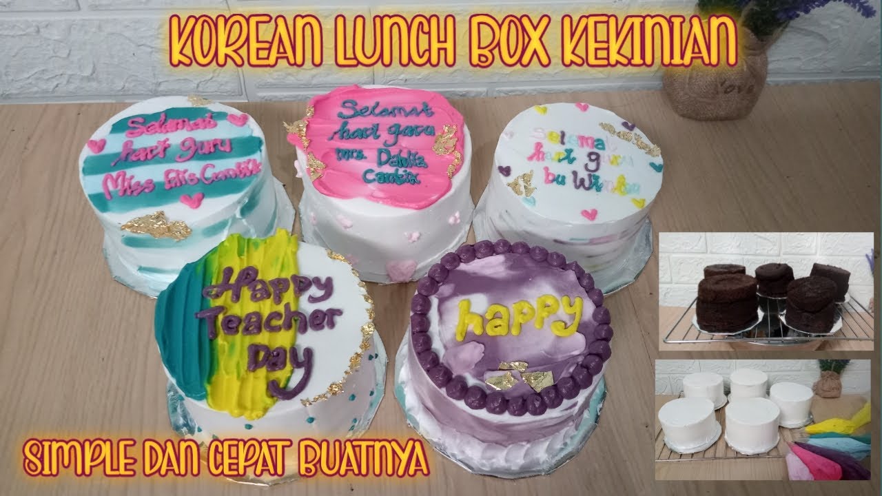 Korean lunch box || cake mini || SPESIAL HARI GURU