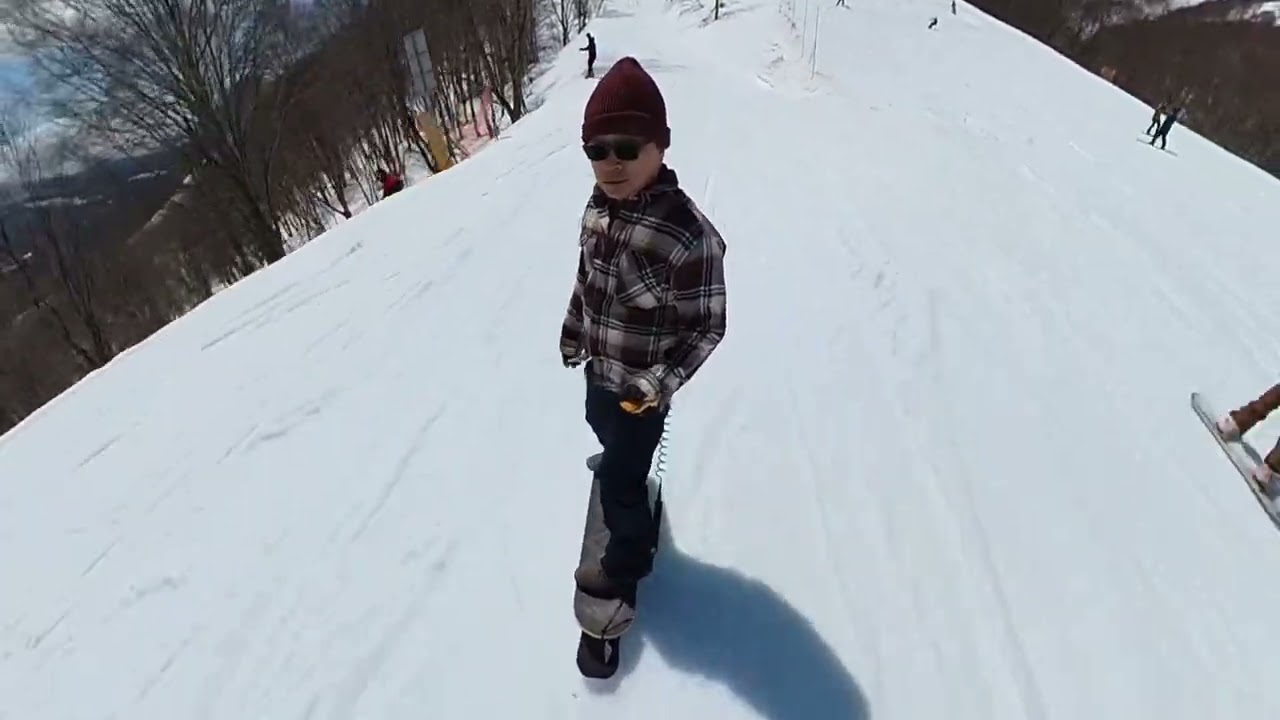 スノースケート　高鷲スノーパーク　バンブーコース流し　snowskate