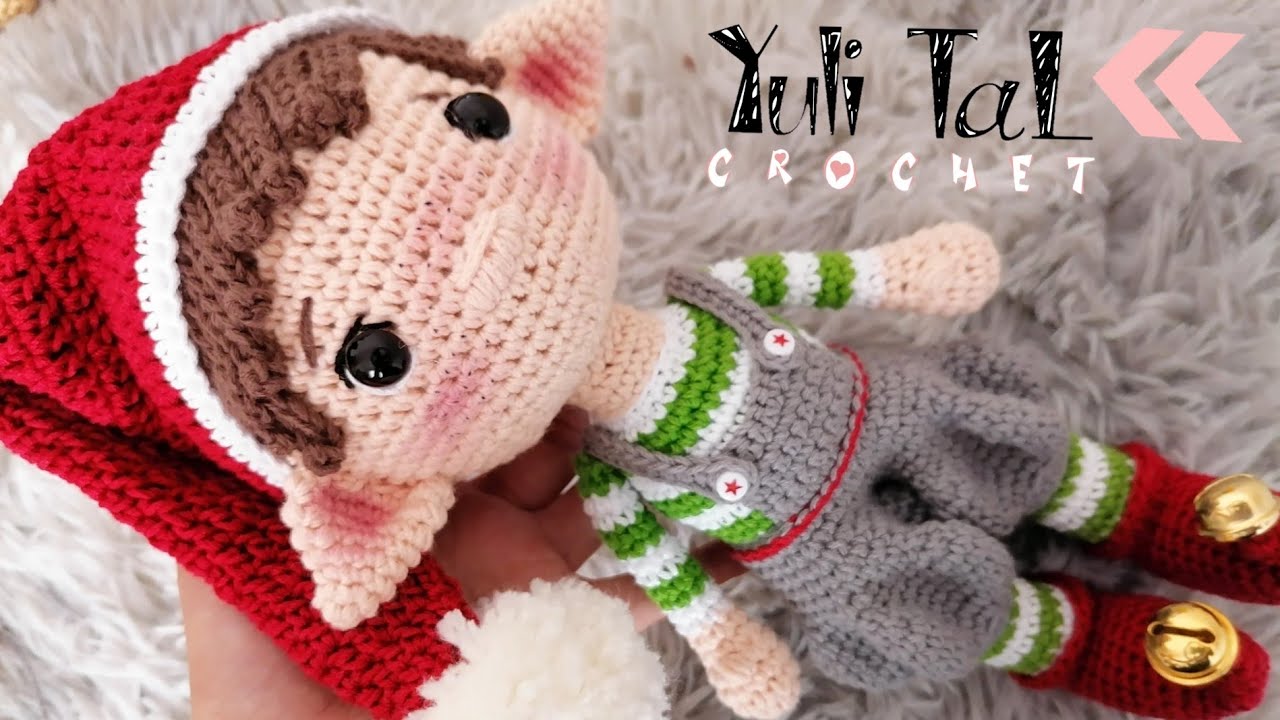Elfo navideño amigurumi