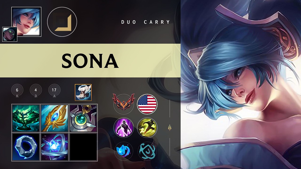 Sona Carry vs Caitlyn - NA Grandmaster Patch 26.10