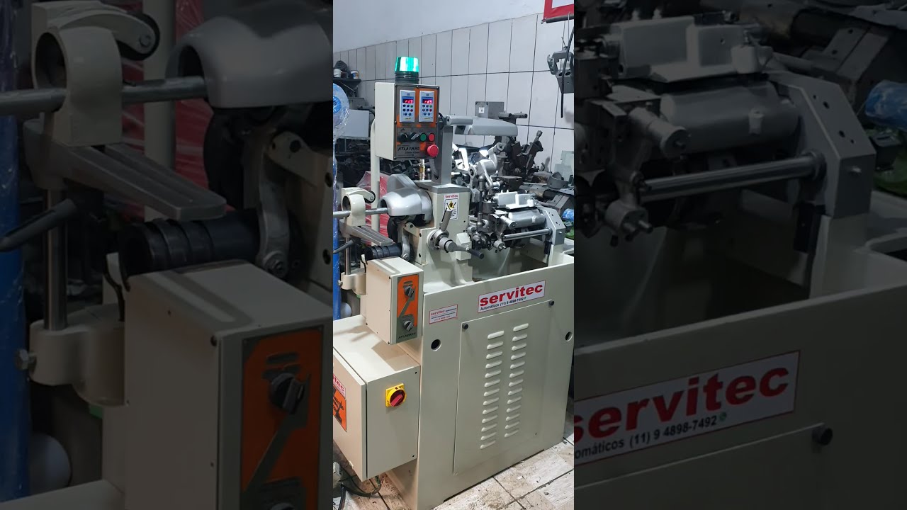 Torno automatico A25 fresando sextavado e fazendo rosca SERVITEC AUTOMÁTICOS